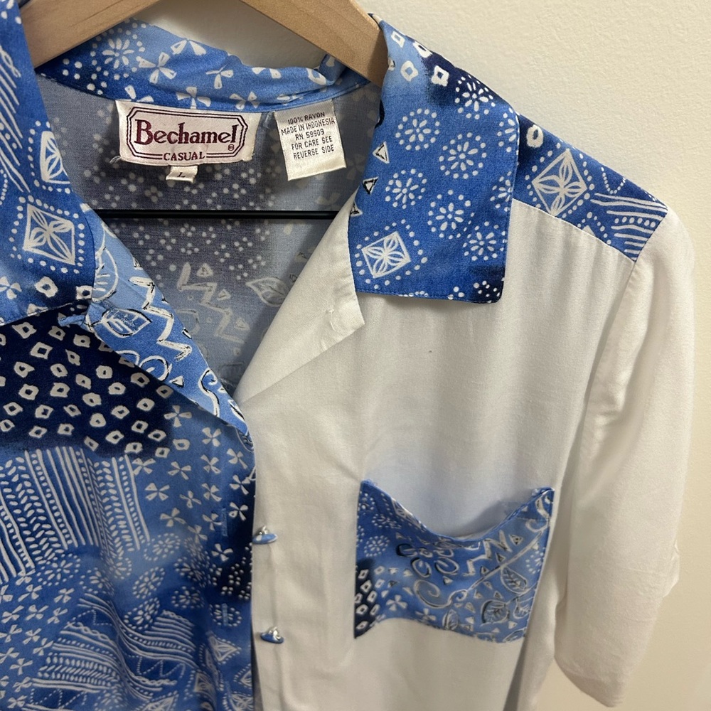 Vintage patterned button up shirt - Picture 3 of 3
